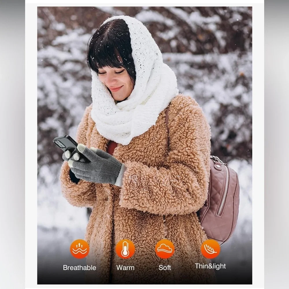 🆕 4 Pairs Winter Gloves for Women Warm Fleece Winter Touchscreen Texting Gloves